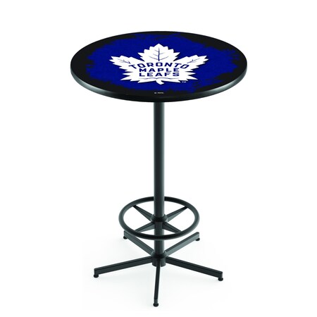 Holland Bar Stool Co 42" Black Toronto Maple Leafs Pub Table L216B4228TorMpl